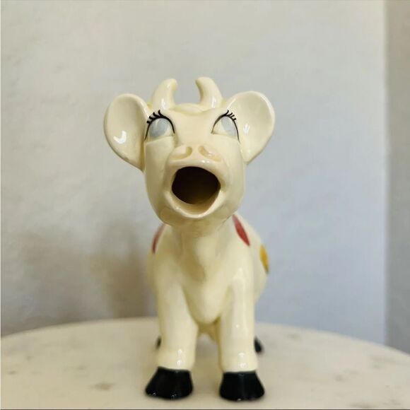 SEBASTIAN MINIATURE LC-013 Jell-O Cow‎ Milk Pitcher (Cereal Creamer 1952), RARE - Picture 6 of 11